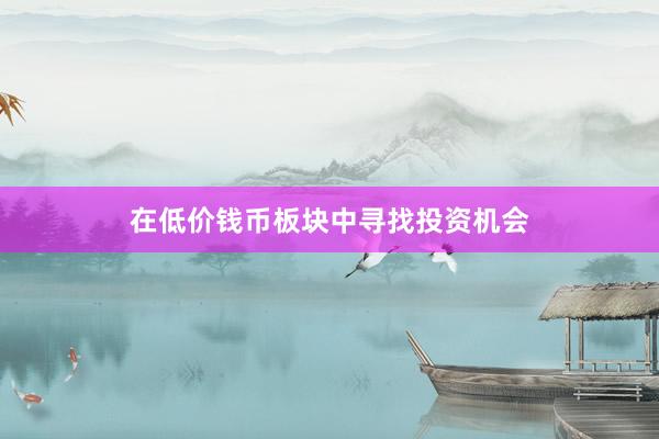 在低价钱币板块中寻找投资机会