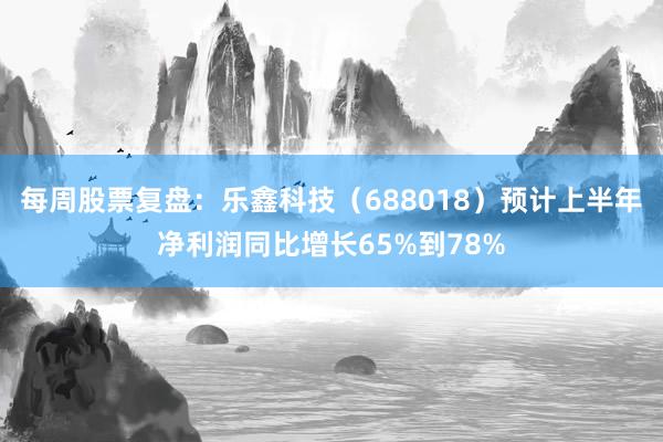 每周股票复盘：乐鑫科技（688018）预计上半年净利润同比增长65%到78%