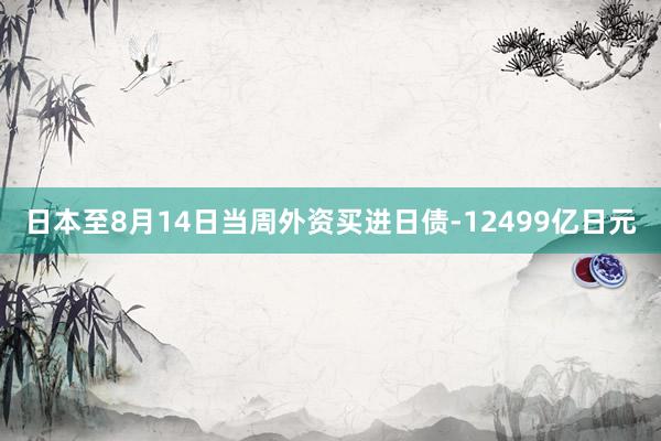 日本至8月14日当周外资买进日债-12499亿日元