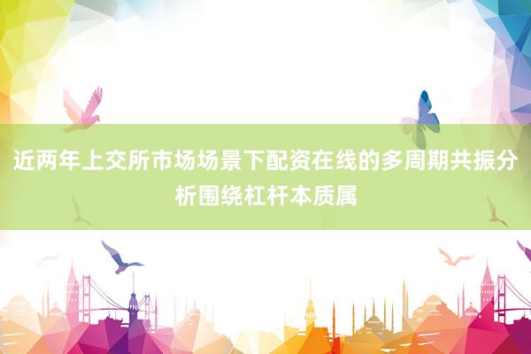 近两年上交所市场场景下配资在线的多周期共振分析围绕杠杆本质属