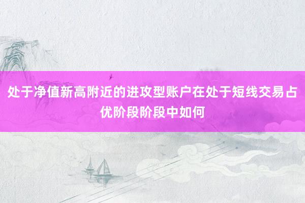 处于净值新高附近的进攻型账户在处于短线交易占优阶段阶段中如何