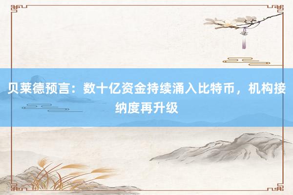 贝莱德预言：数十亿资金持续涌入比特币，机构接纳度再升级
