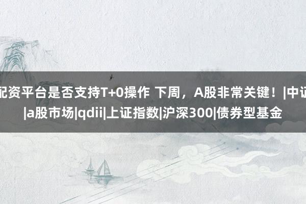 配资平台是否支持T+0操作 下周，A股非常关键！|中证|a股市场|qdii|上证指数|沪深300|债券型基金