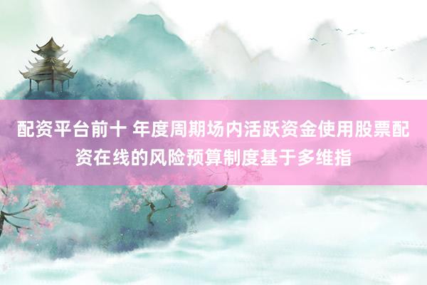 配资平台前十 年度周期场内活跃资金使用股票配资在线的风险预算制度基于多维指