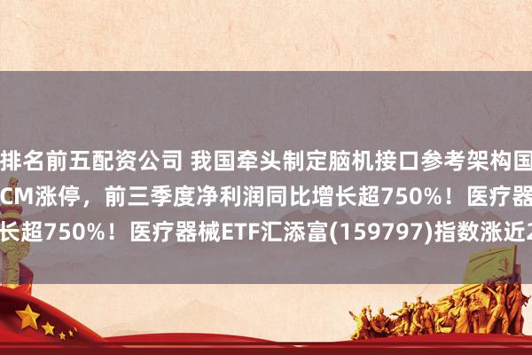 排名前五配资公司 我国牵头制定脑机接口参考架构国际标准！迪安诊断20CM涨停，前三季度净利润同比增长超750%！医疗器械ETF汇添富(159797)指数涨近2%